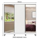 Ver imagem 5 de Guarda-roupa Casal 100% Mdf Madesa Royale 3 Portas de Correr com Espelho com Pés