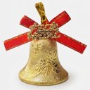 Ver imagem 2 de Kit 6 Enfeites Natalinos Sino Dourado para Arvore de Natal 3,5cm