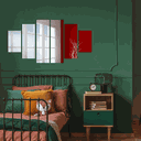 Ver imagem 5 de Kit 6 Peças Conjunto de Espelhos Decorativos Para Sala Aparador Corredor Escritorio Quarto Cabeceira