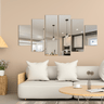 Kit 6 Peças Conjunto de Espelhos Decorativos Para Sala Aparador Corredor Escritorio Quarto Cabeceira - 3