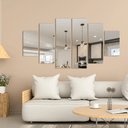 Ver imagem 3 de Kit 6 Peças Conjunto de Espelhos Decorativos Para Sala Aparador Corredor Escritorio Quarto Cabeceira