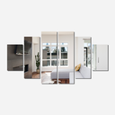 Ver imagem 2 de Kit 6 Peças Conjunto de Espelhos Decorativos Para Sala Aparador Corredor Escritorio Quarto Cabeceira