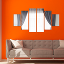 Ver imagem 4 de Kit 6 Peças Conjunto de Espelhos Decorativos Para Sala Aparador Corredor Escritorio Quarto Cabeceira