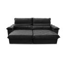 Ver imagem 6 de Sofá Retrátil/Reclinável Grécia 2,10M Suede Velut Preto com Molas No Assento - King House