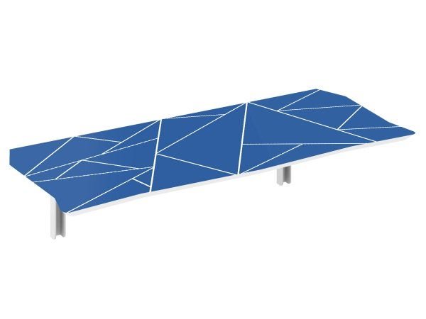 Mesa Dobrável 130 cm Linha Lux com 2 Banquetas - Cor Princess Blue - 2