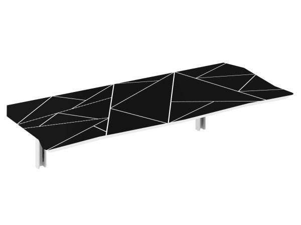 Mesa Dobrável 130 cm Linha Lux com 2 Banquetas - Cor Preto - 2