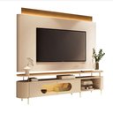 Ver imagem 1 de Conjunto Bancada Aria e Painel Nobre Led para Tv até 85” Off White/cinamomo