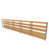 Kit 5 mini porta pallet 250 kg 180x200x60 (CxLxP) cinza com laranja bandejas mdf cru - 1