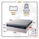 Ver imagem 4 de Conjunto Cama Box Viúva Dakota Preto 128x188x57 Espuma D33