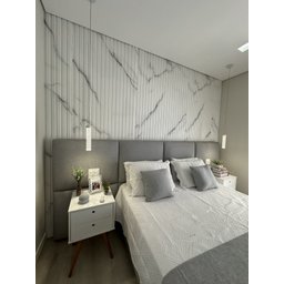 Painel Ripado Compacto 274x25cm Larg.: 01 Unid. (0,69m²) - Mdf - Talatto Painéis - Marmorizado - 3