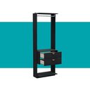 Ver imagem 5 de Closet Aberto 2 Gavetas Alasca Preto Touch Carraro