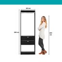 Ver imagem 7 de Closet Aberto 2 Gavetas Alasca Preto Touch Carraro