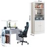Kit Mesa Computador Gamer 3875 e Armario 2 Portas 4095 Branco - 4