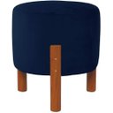 Ver imagem 1 de Puff Redondo Luxo Decorativo Charme -azul Suede