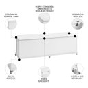 Ver imagem 3 de Recamier Calçadeira Baú Casal 135cm Bled C14 Branco - Mpozenato
