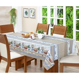 Toalha Quadrada 2,50 x 1,40 Mesa Cozinha Jantar Pães - 1