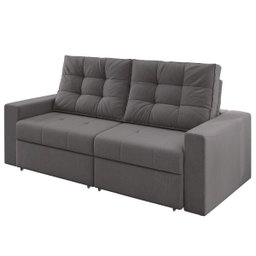 Sofá Retrátil e Reclinável 202cm 2 Lugares Colorado Plus M08 Suede Grafite - Mpozenato - 2