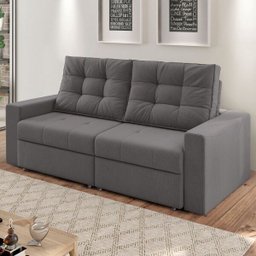 Sofá Retrátil e Reclinável 202cm 2 Lugares Colorado Plus M08 Suede Grafite - Mpozenato - 3