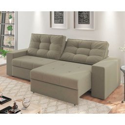 Sofá Retrátil e Reclinável 2,32M 2 Lugares Colorado Plus M08 Suede Castor - Mpozenato - 4