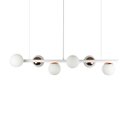 Ver imagem 3 de Lustre Pendente Figo Branco / Cobre - 6 Globos Esfera de Vidro Branco - 6-2620-4-10-br