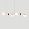 Lustre Pendente Figo Branco / Cobre - 6 Globos Esfera de Vidro Branco - 6-2620-4-10-br - 2