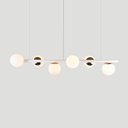 Ver imagem 2 de Lustre Pendente Figo Branco / Cobre - 6 Globos Esfera de Vidro Branco - 6-2620-4-10-br