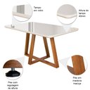 Ver imagem 5 de Mesa de Jantar Petra 4 Lugares 120x80cm Vidro e Base Madeira