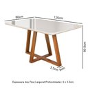 Ver imagem 6 de Mesa de Jantar Petra 4 Lugares 120x80cm Vidro e Base Madeira