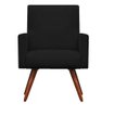 Ver imagem 2 de Poltrona Decorativa Nina Sala e Escritório Suede Preto