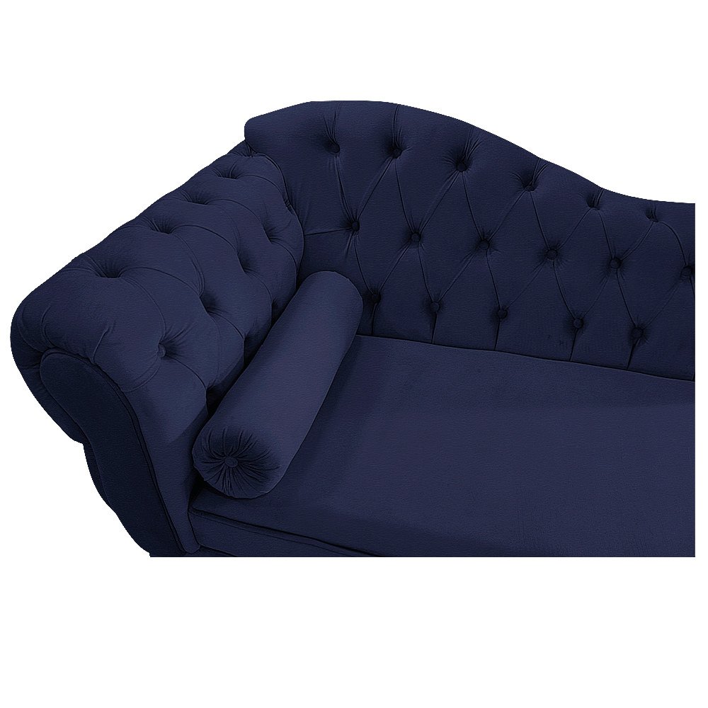 Diva Recamier Diana 185cm Lado Direito Corano - ADJ Decor - Azul Marinho - 4