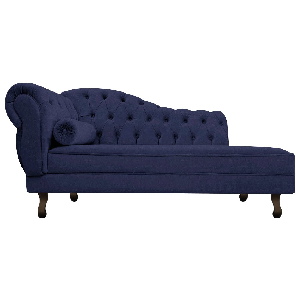 Diva Recamier Diana 185cm Lado Direito Corano - ADJ Decor - Azul Marinho - 2