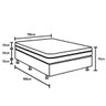Cama Box Casal King House  New York 138x188x71 Grafite/Branco com Molas Ensacadas - 2