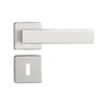 Fechadura de Porta Pado 701 Roseta Quadrada 55mm Interna - Cromado Acetinado - 1