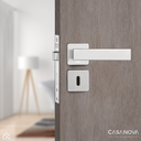 Ver imagem 2 de Fechadura de Porta Pado 701 Roseta Quadrada 55mm Interna - Cromado Acetinado