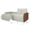 Sofá Cama Retrátil e Reclinável 3 Lugares 200cm Jequitibá CabeCasa MadeiraOriginals - 3