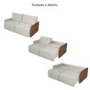 Ver imagem 5 de Sofá Cama Retrátil e Reclinável 3 Lugares 200cm Jequitibá CabeCasa MadeiraOriginals