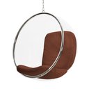Ver imagem 1 de Poltrona Bubble Chair Acrilico com Estofado Sintético - Marrom