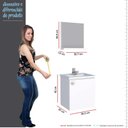 Ver imagem 6 de Conjunto Para Banheiro Aço Gabinete e Espelho Cacau 40 Cozimax Branco