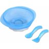 Kit Alimentação Prato+Talher C/Ventosa Azul - 1