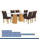Ver imagem 7 de Conjunto Mesa Stella Ripada 170cm com 6 Cadeiras Stella Tampo Smart Plus com Vidro