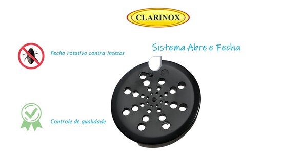 Kit 2 Ralos Grelha 10X10 Redondo Com Caixilho Fecho Sistema Abre e Fecha Para Banheiro - 7