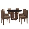 Conjunto Mesa Isabela 6 Cadeiras Taj Mahal Espresso Móveis - 2