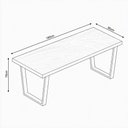 Ver imagem 7 de Mesa Industrial Lanna Madeira Maciça com Ferragem Preta 1,80m