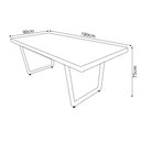 Ver imagem 5 de Mesa Industrial Lanna Madeira Maciça com Ferragem Preta 1,80m