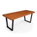 Ver imagem 6 de Mesa Industrial Lanna Madeira Maciça com Ferragem Preta 1,80m