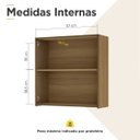Ver imagem 4 de Armário Aéreo 2 Portas Vidro Reflecta Nesher Rainha 80cm 100 MDF
