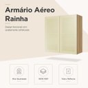 Ver imagem 5 de Armário Aéreo 2 Portas Vidro Reflecta Nesher Rainha 80cm 100 MDF