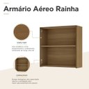 Ver imagem 7 de Armário Aéreo 2 Portas Vidro Reflecta Nesher Rainha 80cm 100 MDF