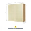 Ver imagem 2 de Armário Aéreo 2 Portas Vidro Reflecta Nesher Rainha 80cm 100 MDF