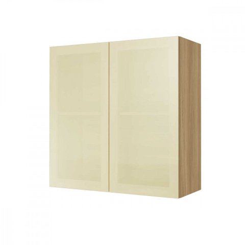Armário Aéreo 2 Portas Vidro Reflecta Nesher Rainha 80cm 100 MDF